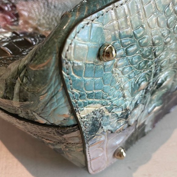 Brahmin Embossed Leather Multi Pastel Colored Handbag - Picture 8 of 16